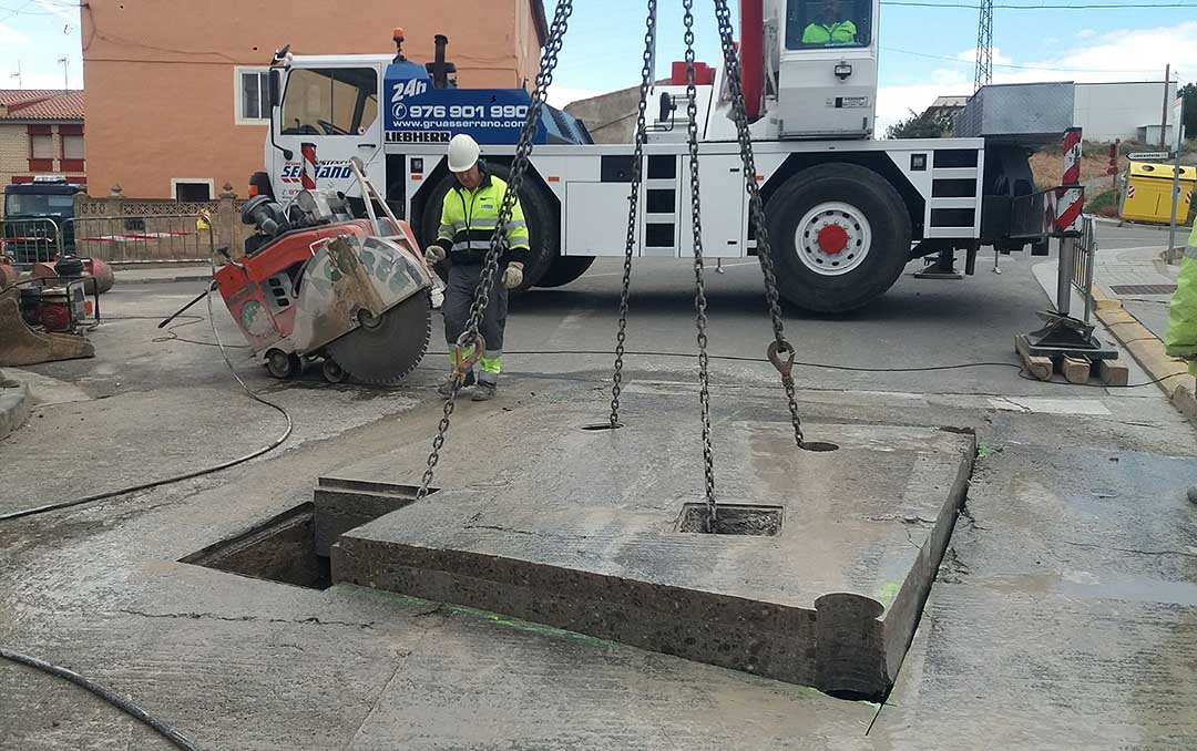 Corte de tape de arqueta