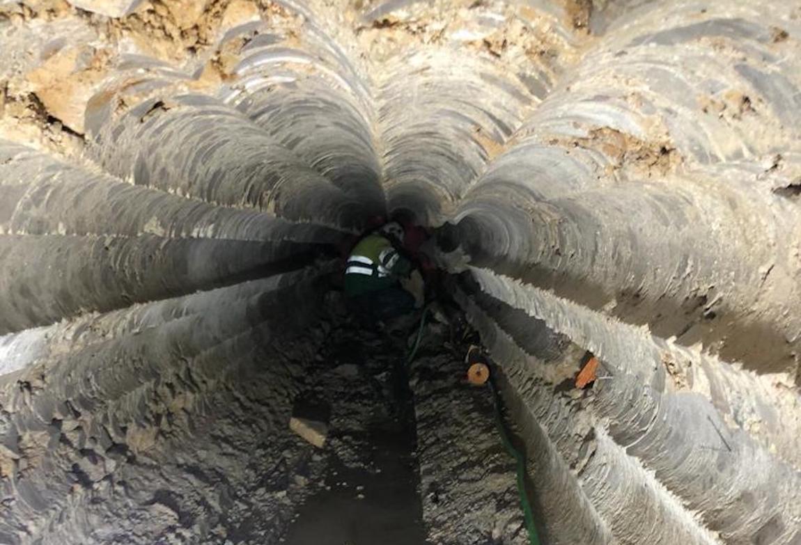 Megaperforación en presa
